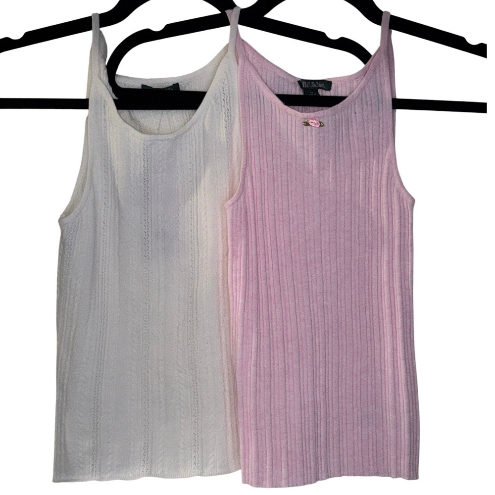 Wild Fable Tank Lot XS/S Ribbed Pink White Lot of 2 Basic NWT Women's Cami Top - Picture 10 of 10